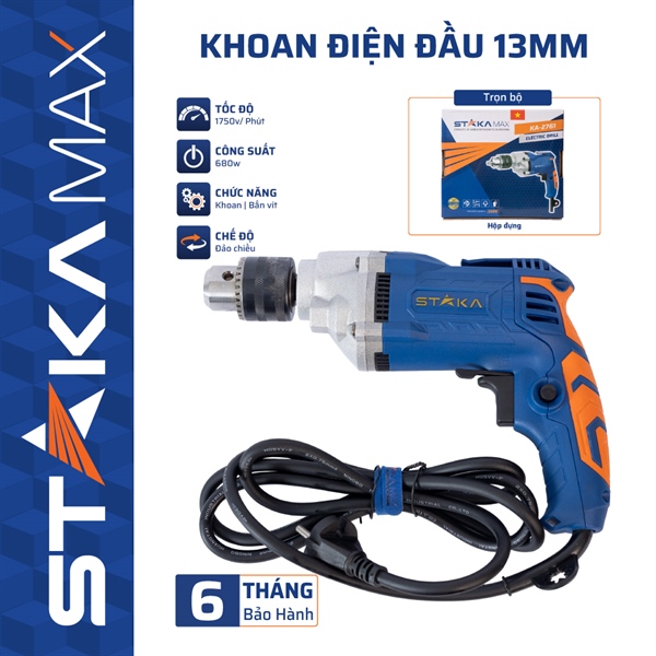 Máy Khoan Điện Đầu 13mm 680W