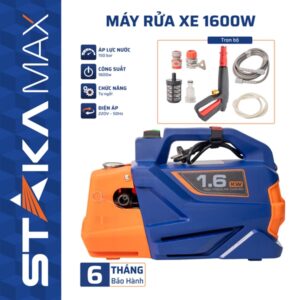 Máy Rửa Xe 1600W ( không chỉnh áp) STAKA