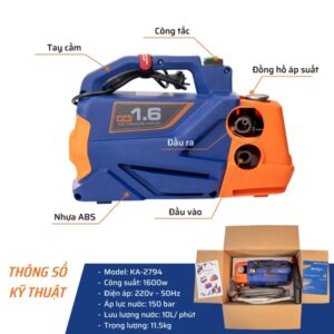Máy Rửa Xe 1600W ( không chỉnh áp) STAKA - Chính hãng, giá tốt - Ảnh 4