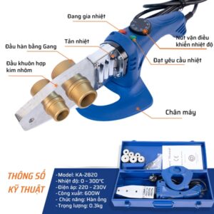 Máy Hàn Ống Nhiệt 20-32mm Chỉnh Nhiệt STAKA - Cao cấp, Chính Hãng - Ảnh 4