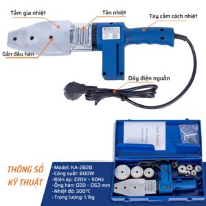 Máy Hàn Ống Nhiệt 20-63mm 800W STAKA - Giá Tốt, Chính Hãng - Ảnh 5