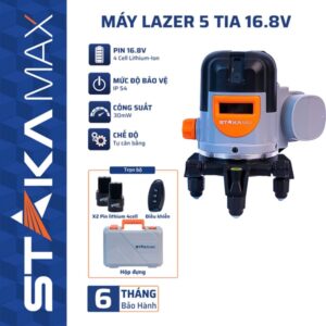 Máy laser 5 tia 16.8V STAKA