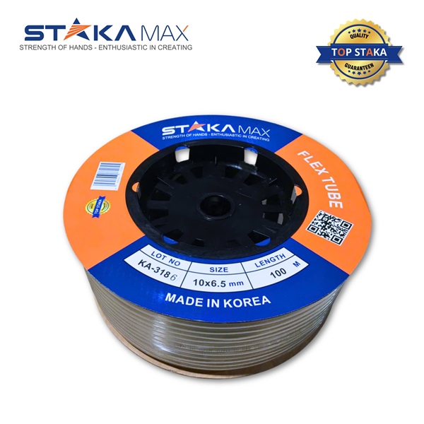 Ống khí TPU 10x6,5x100m Trắng PRO STAKAMAX (1C/H, 6C/T) - KA-3186