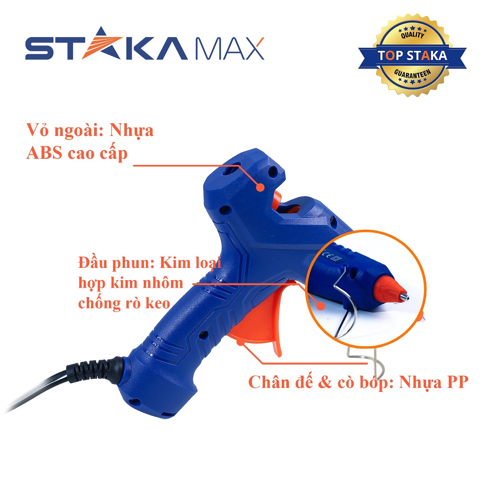 Súng keo nến 20W STAKA (24C/H,48C/T) - N1 - KA-6334