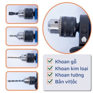 Máy Khoan Đầu 13mm- 710W Có Búa STAKA MAX (1C/H,10C/T)- KA-2765 - Ảnh 5