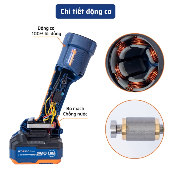 Máy Mài Pin STAKA MAX (1 Pin 15cell-2000mAh) (5C/T)- KA-2910 – Sức mạnh cắt, mài chuyên nghiệp - Ảnh 4