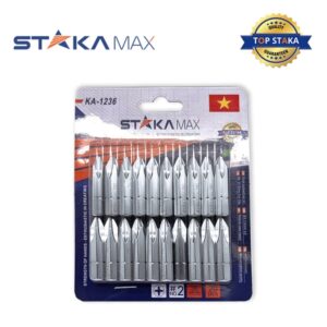 Mũi Vít Đóng Nhọn Ngắn 4 Cạnh Cao Cấp STAKA MAX (20C/V,200C/H,1600C/T)- KA-1236