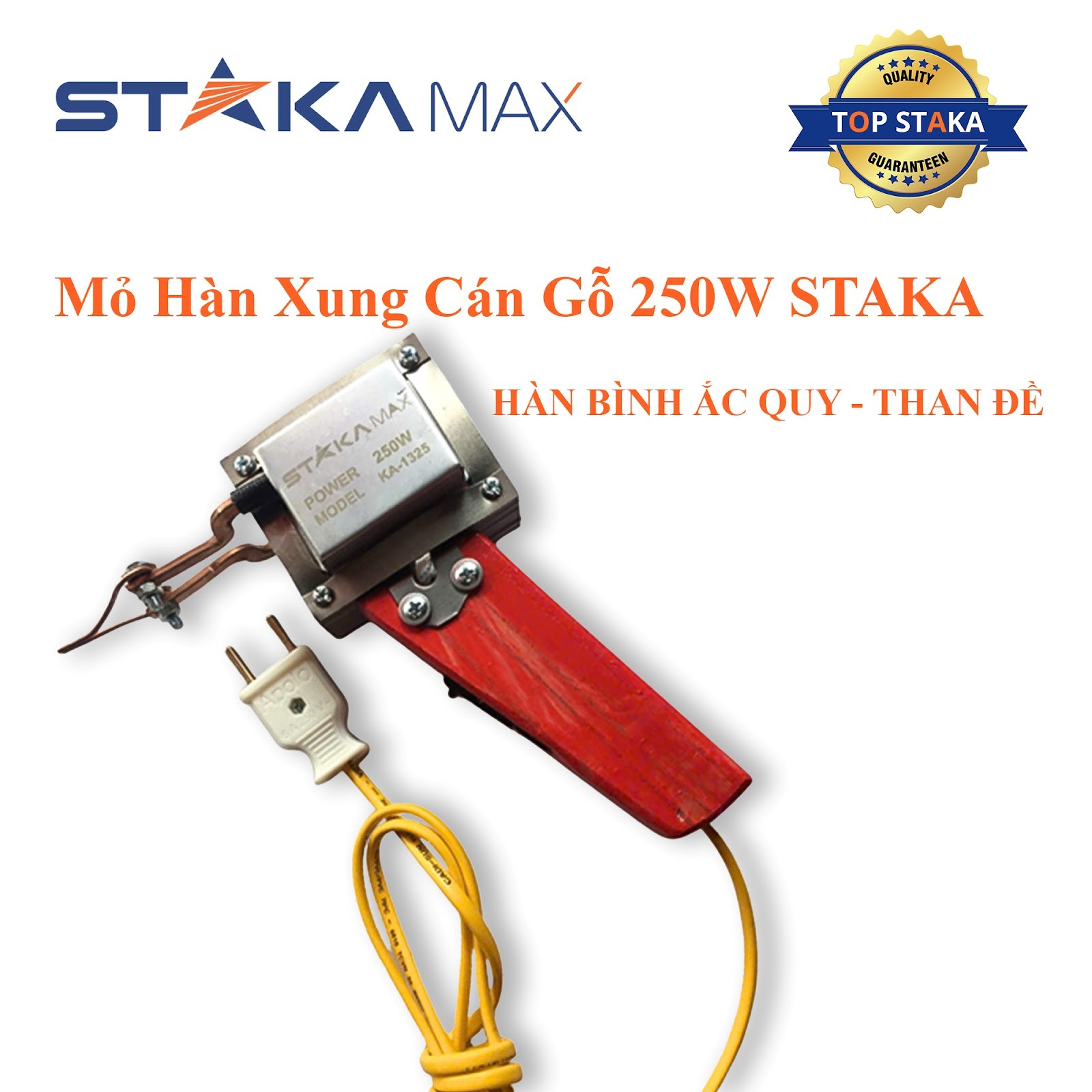 Mỏ Hàn Xung Cán Gỗ 250W STAKA MAX (C/H, C/T)- KA-1325 - Ảnh 3