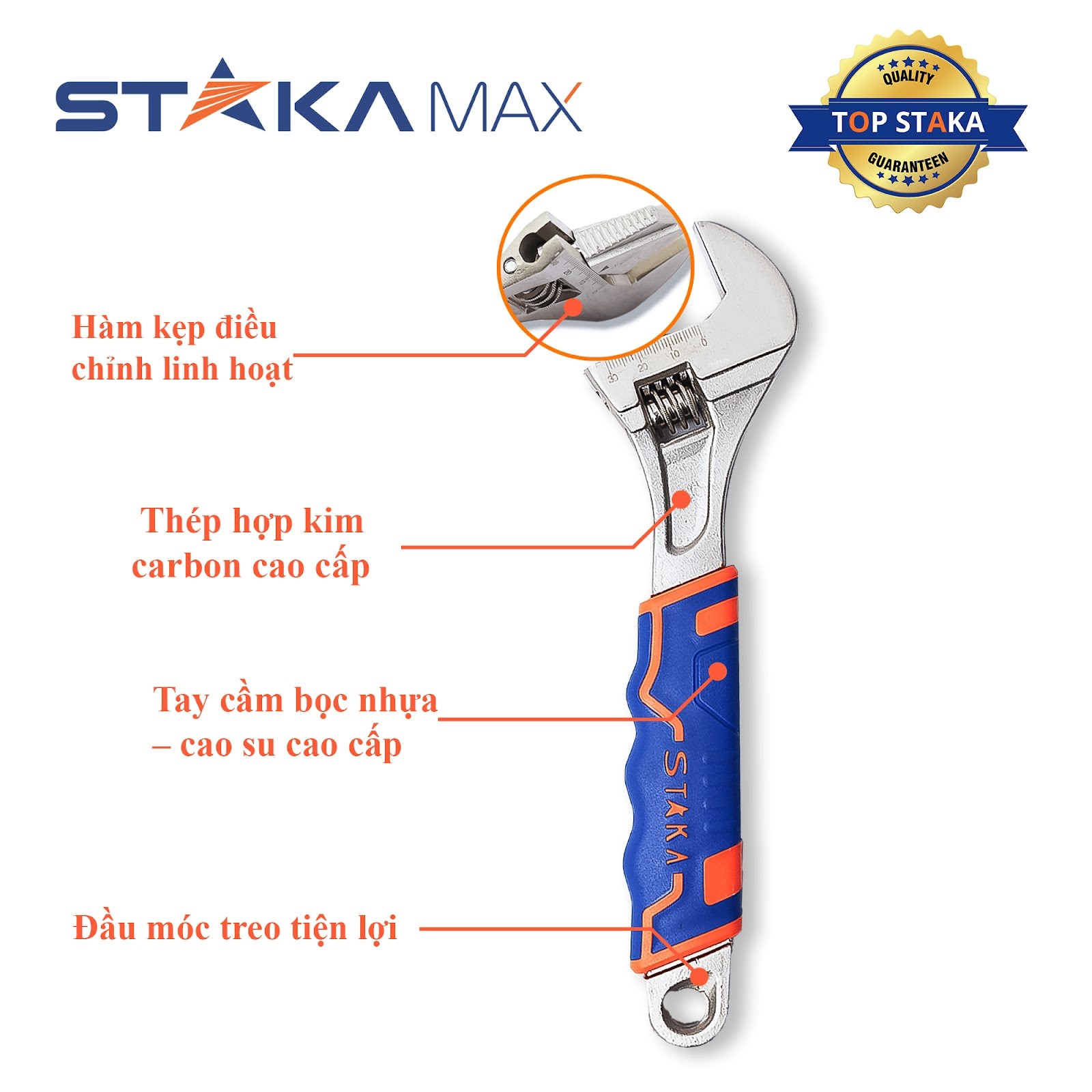 Mỏ Lết Tay Bọc 8" STAKA MAX (6C/H, 60C/T)- KA-2591 - Ảnh 5