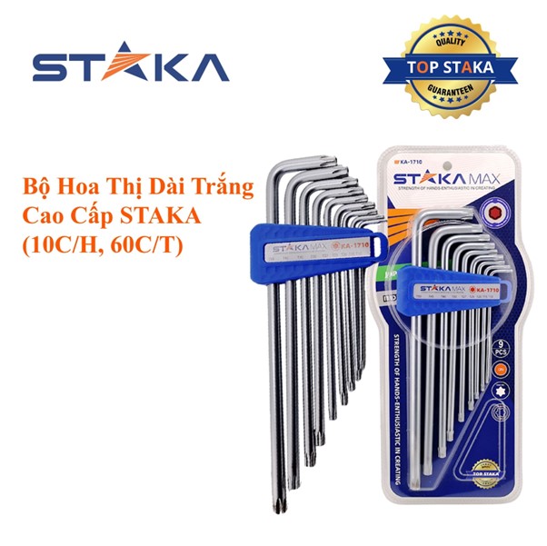 Bộ Hoa Thị Dài Trắng Cao Cấp STAKA MAX (10C/H,60C/T)- KA-1710