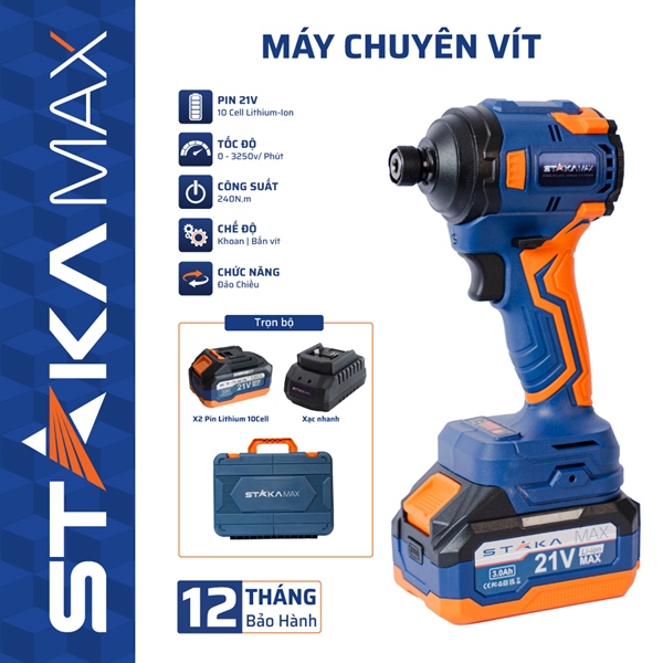 Máy Chuyên Vít Pin STAKA 240Nm