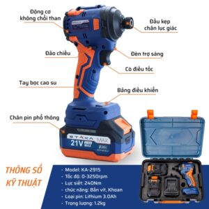 Máy Chuyên Vít Pin STAKA 240Nm