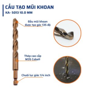 Mũi Khoan Inox Chân Lục Giác 10mm STAKA MAX (5C/V; 50C/H;500C/T)- KA-5013 - Ảnh 2