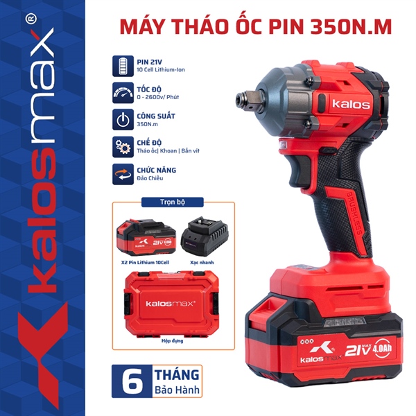 Máy Tháo Ốc Pin 350N.m Kalos Max