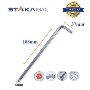Lục giác lẻ trắng 6mm STAKA MAX (10C/V,50C/H,500C/T)- KA-1643
