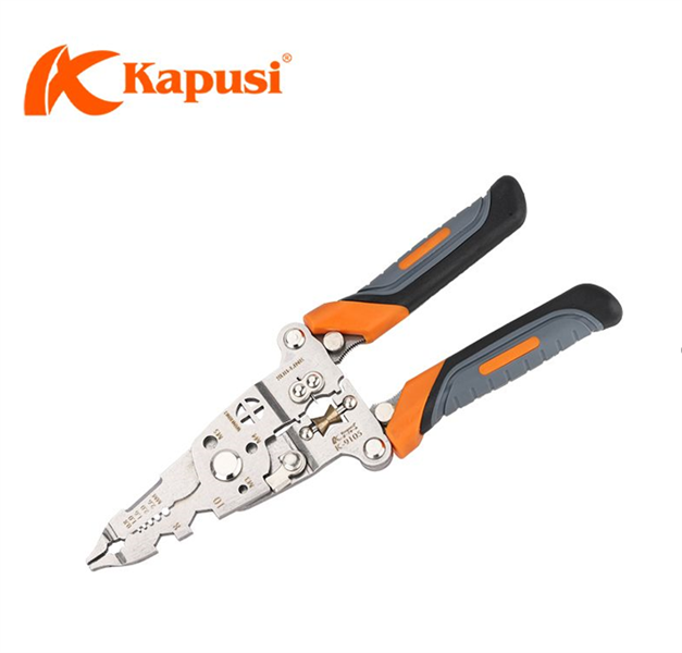 Kìm tuốt ép đa năng cao cấp tay gập KAPUSI (120C/T)- K-9105