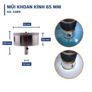 Mũi Khoan Kính 65 mm STAKA MAX (6C/H,48C/T)- KA-5389 - Ảnh 2