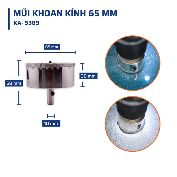 Mũi Khoan Kính 65 mm STAKA MAX (6C/H,48C/T)- KA-5389 - Ảnh 2
