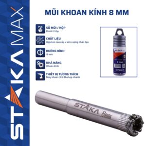 Mũi Khoan Kính 8 mm STAKA MAX (350C/H,2800C/T)- KA-5371