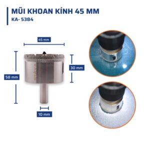 Mũi Khoan Kính 45 mm STAKA MAX (12C/H,96C/T)- KA-5384 - Ảnh 2
