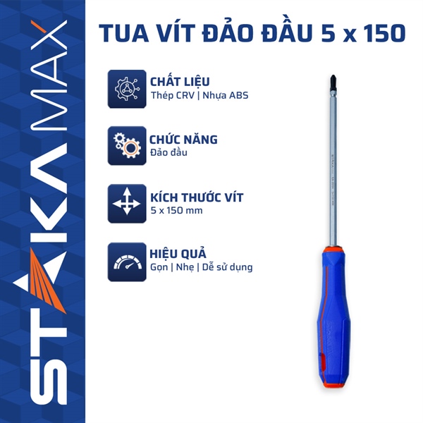 Tua Vít Vỉ Đảo 5x150mm STAKA MAX (20C/H,120C/H)- KA-0994