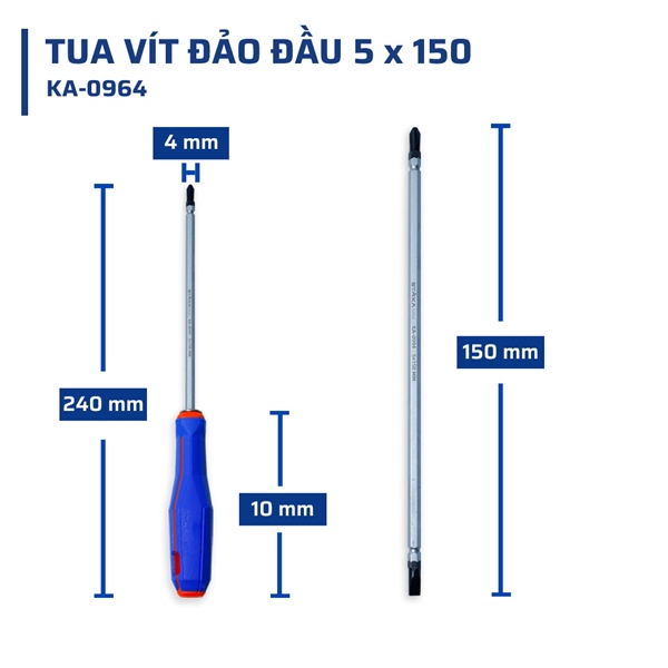 Tua Vít Vỉ Đảo 5x150mm STAKA MAX (20C/H,120C/H)- KA-0994 - Ảnh 4