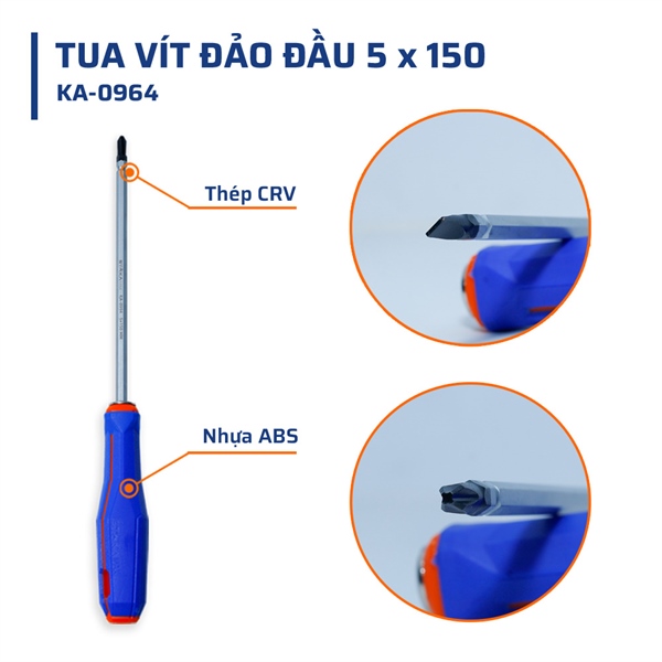 Tua Vít Vỉ Đảo 5x150mm STAKA MAX (20C/H,120C/H)- KA-0994 - Ảnh 3
