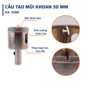 Mũi Khoan Kính 30 mm STAKA MAX (24C/H,192C/T)- KA-5380 - Ảnh 3