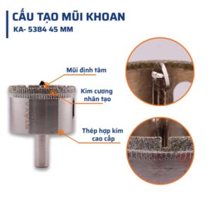 Mũi Khoan Kính 45 mm STAKA MAX (12C/H,96C/T)- KA-5384 - Ảnh 3