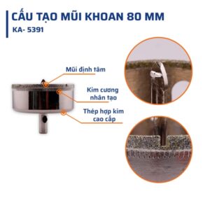 Mũi Khoan Kính 80 mm STAKA MAX (5C/H,40C/T)- KA-5391 - Ảnh 3