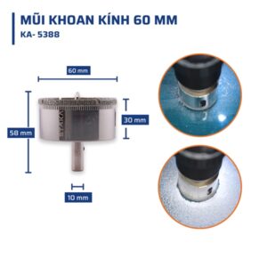 Mũi Khoan Kính 60 mm STAKA MAX (8C/H,64C/T)- KA-5388 - Ảnh 2