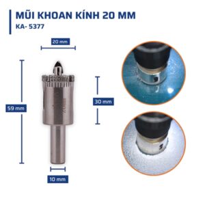 Mũi Khoan Kính 20 mm STAKA MAX (24C/H,192C/T)- KA-5377 - Ảnh 2