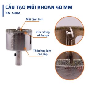 Mũi Khoan Kính 40 mm STAKA MAX (12C/H,96C/T)- KA-5382 - Ảnh 3