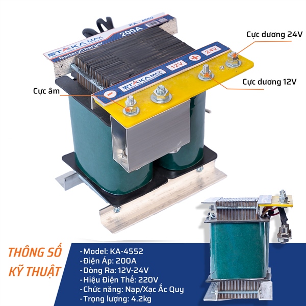 Máy Nạp 200A STAKA MAX (1C/T)-N2 - KA-4552 - Ảnh 2