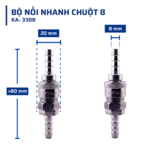 Bộ Nối Nhanh Chuột 8 STAKA MAX (400C/T) - KA-3308 - Ảnh 3