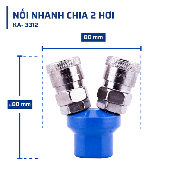 Nối Nhanh Chia 2 Hơi STAKA MAX (120C/T) - KA-3312 - Ảnh 4