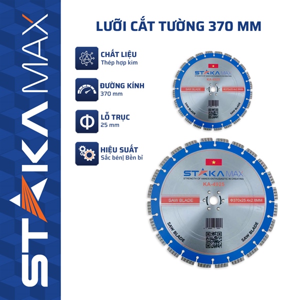 Lưỡi Cắt Tường 370mm STAKA MAX (1C/H,5C/T)