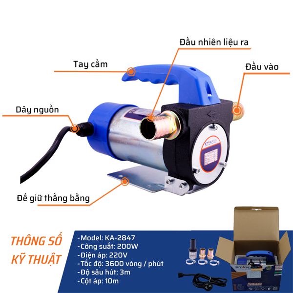 Máy Bơm Dầu 220V STAKAMAX (6C/T) - N2 - Ảnh 3