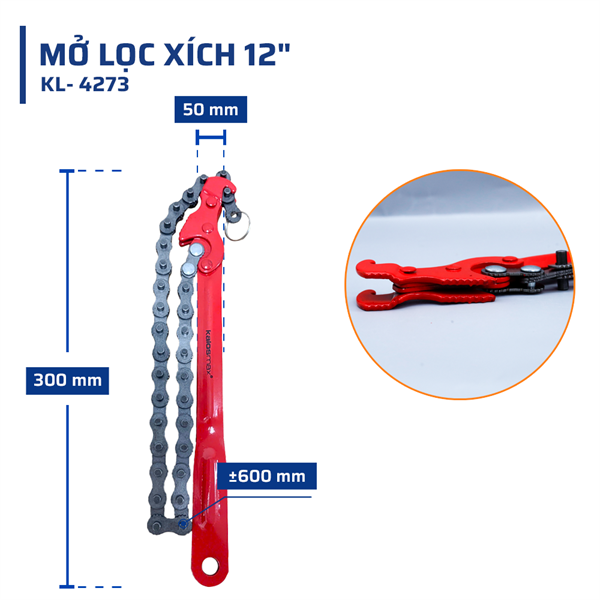 Mở lọc xích 12" Kalos Max (50C/T) - Ảnh 2